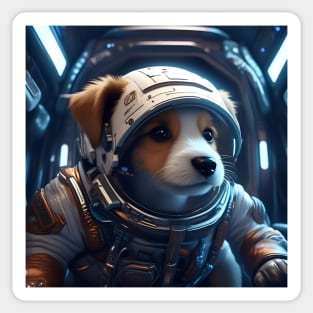 Puppy Astronaut Sticker